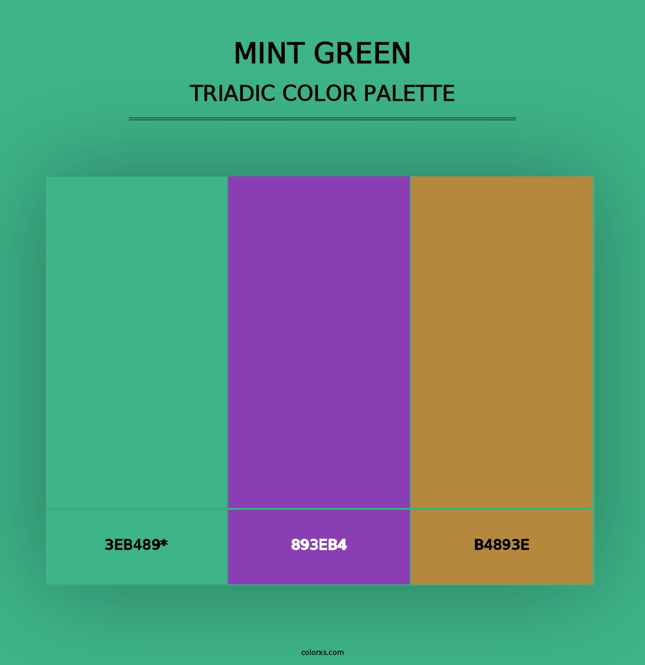 Mint Green - Triadic Color Palette