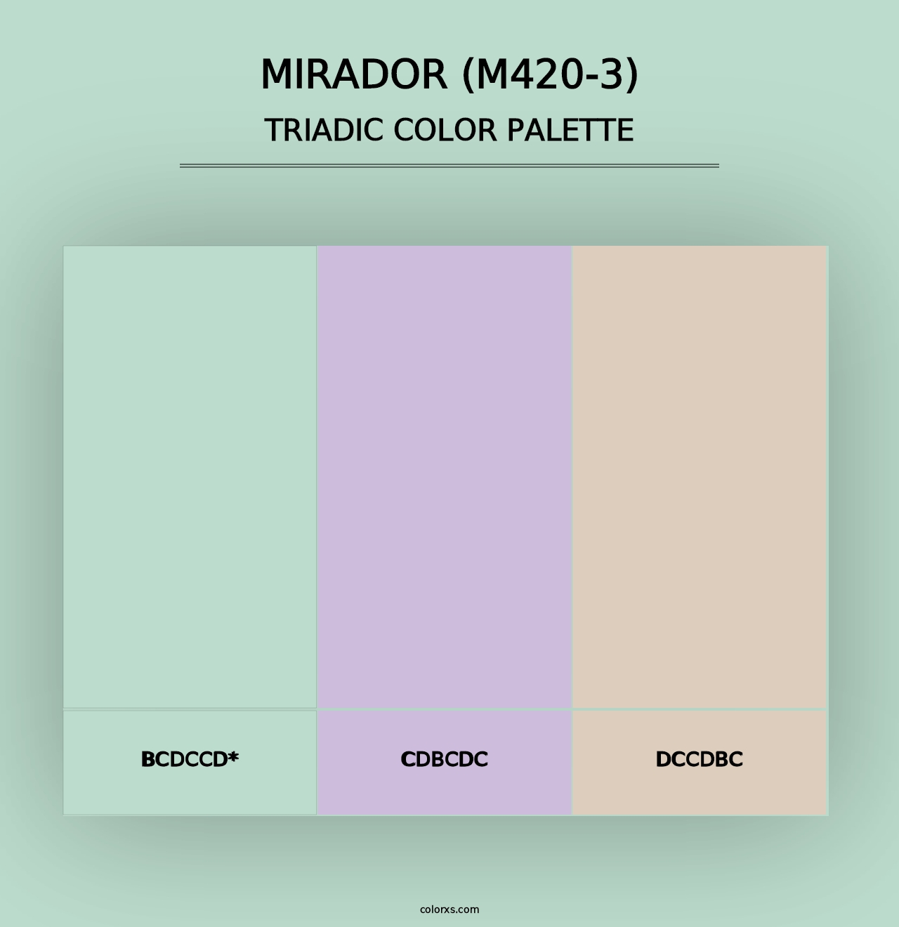 Mirador (M420-3) - Triadic Color Palette