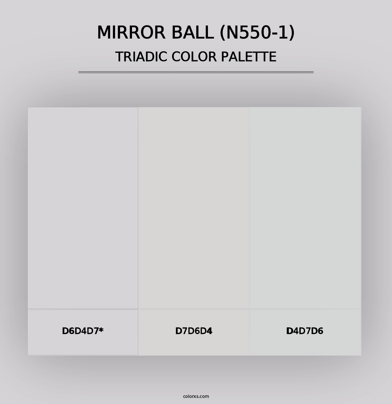 Mirror Ball (N550-1) - Triadic Color Palette