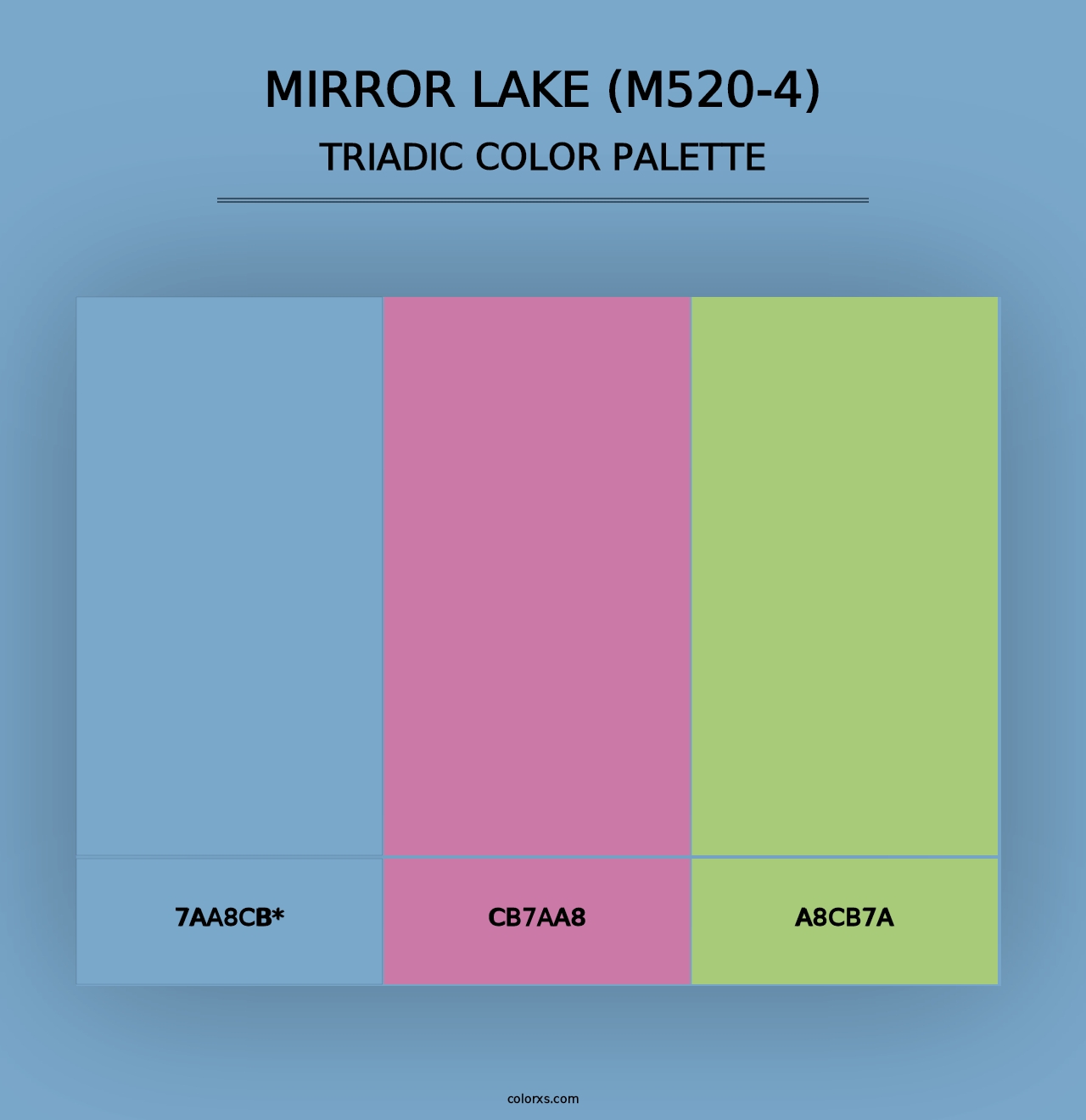 Mirror Lake (M520-4) - Triadic Color Palette