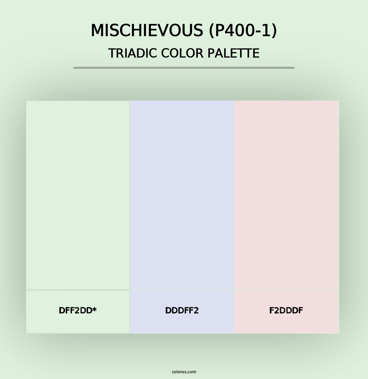 Mischievous (P400-1) - Triadic Color Palette