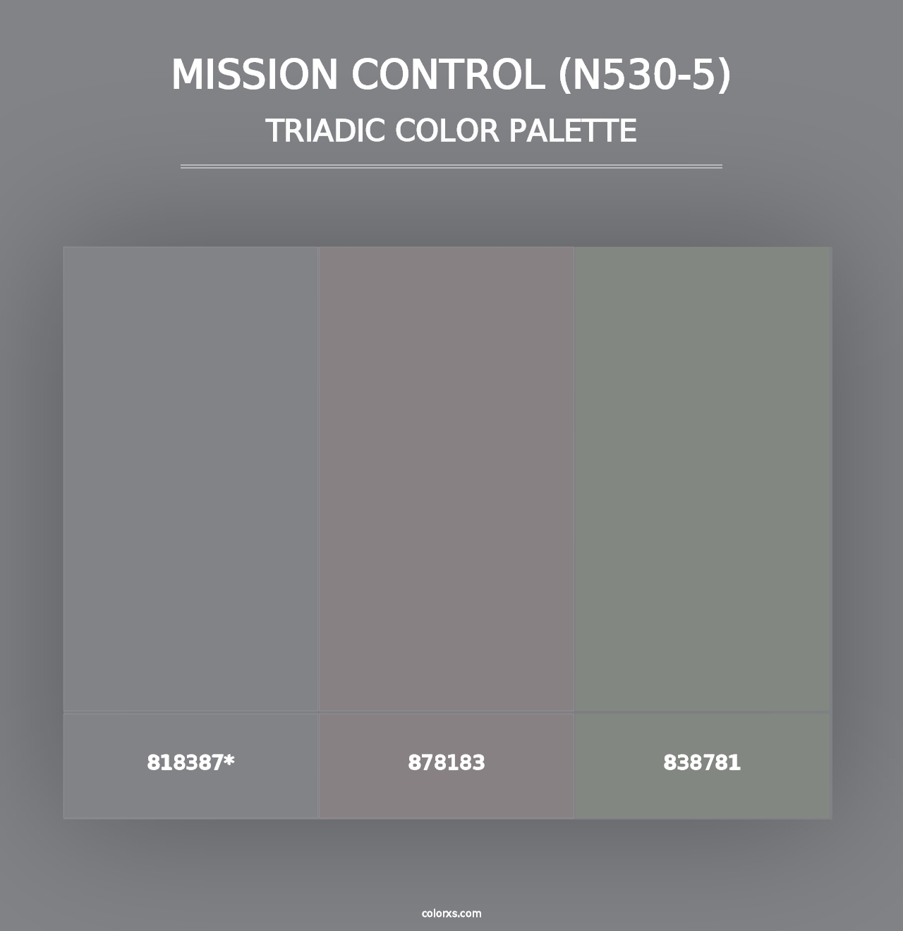 Mission Control (N530-5) - Triadic Color Palette