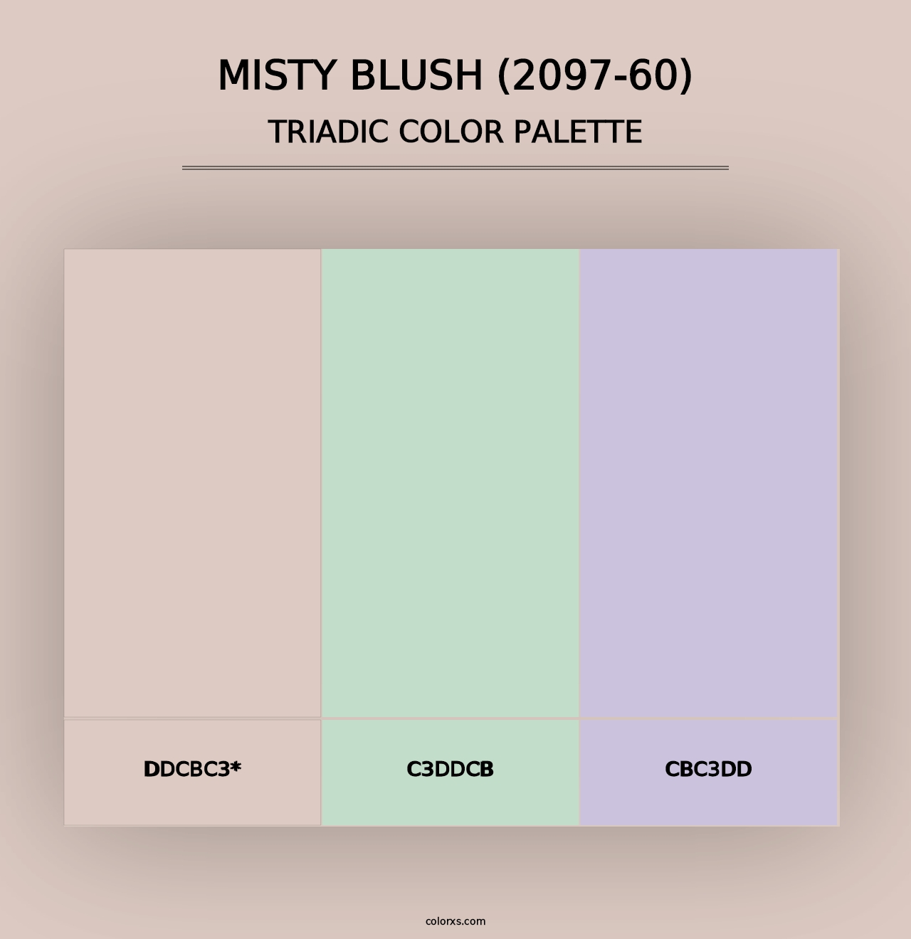 Misty Blush (2097-60) - Triadic Color Palette