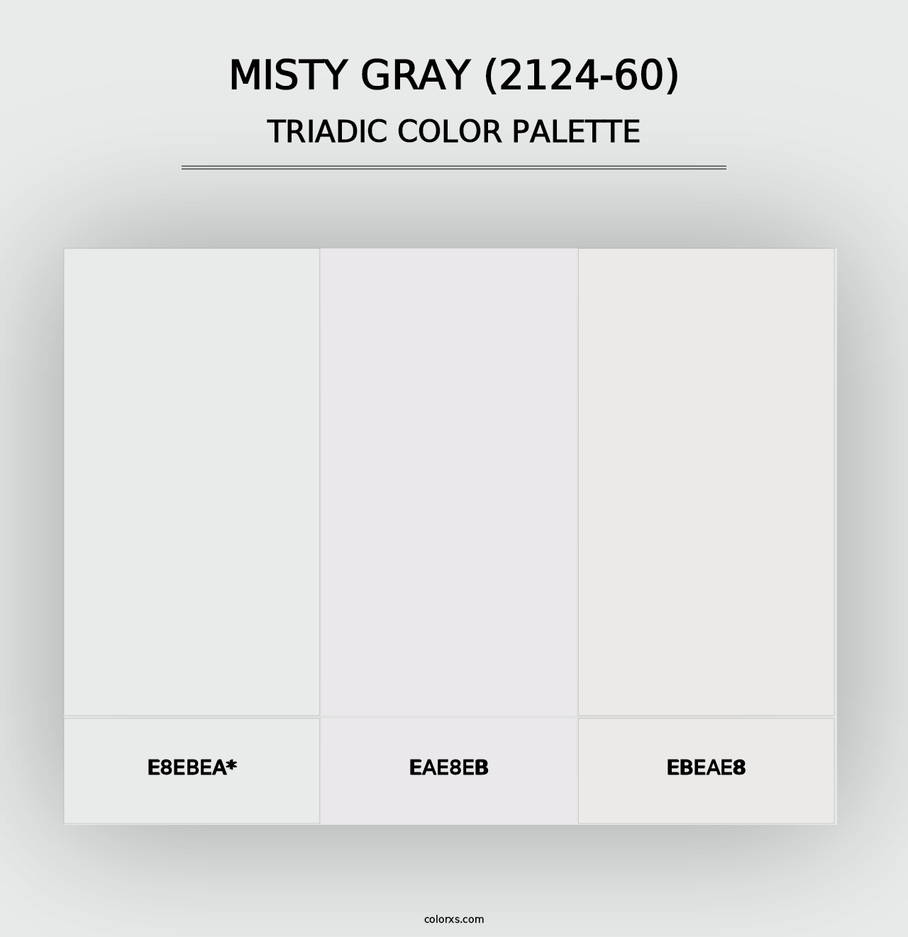 Misty Gray (2124-60) - Triadic Color Palette