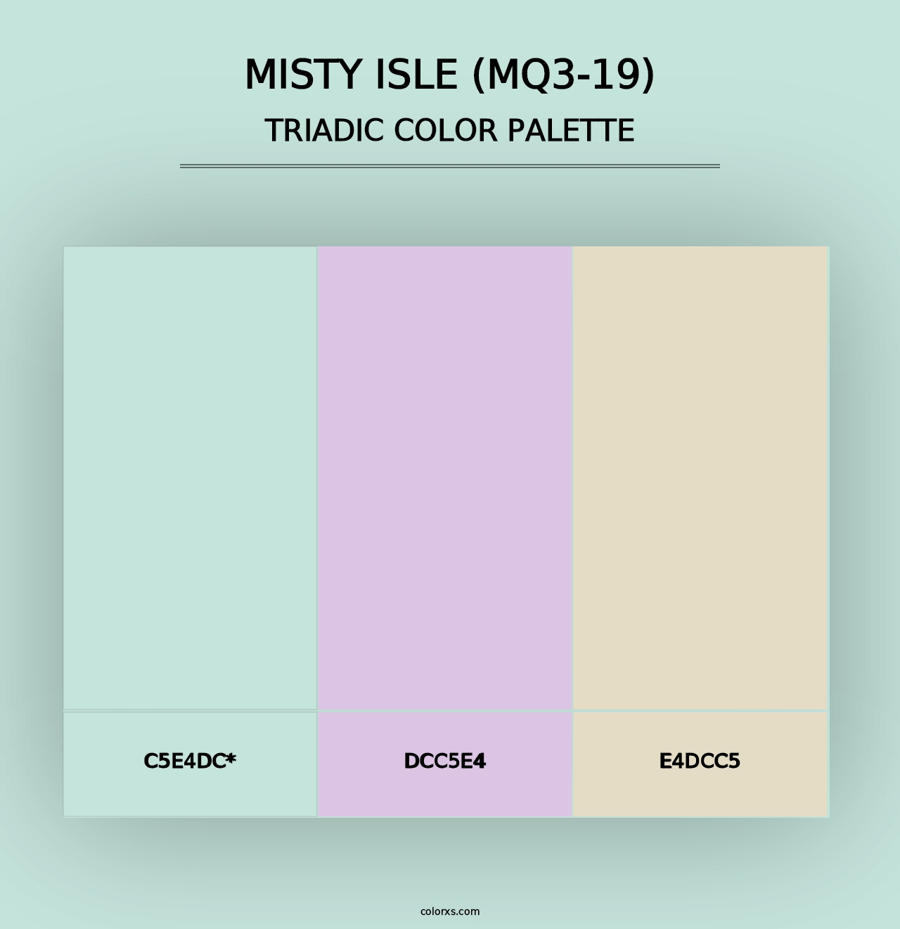 Misty Isle (MQ3-19) - Triadic Color Palette