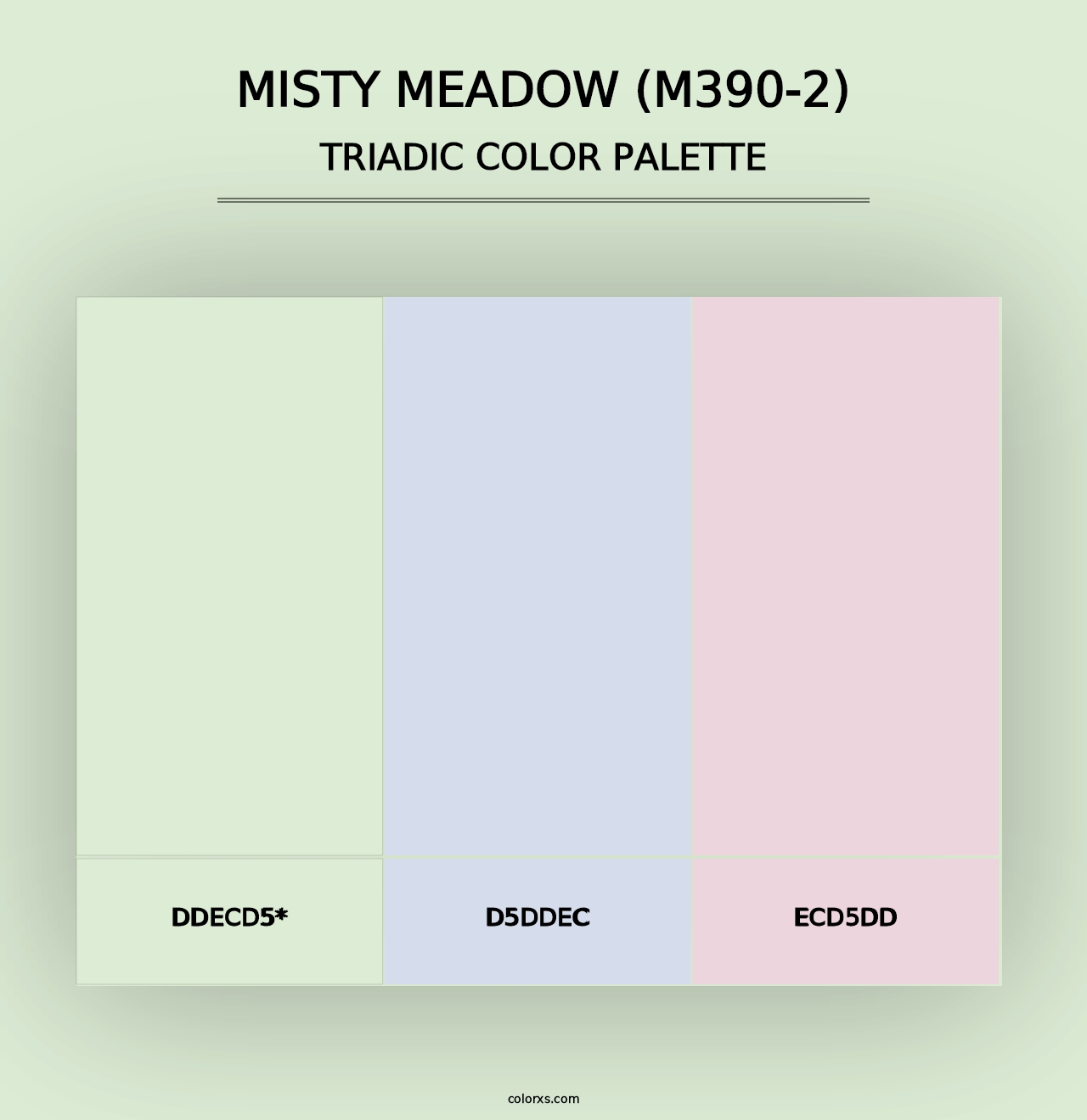 Misty Meadow (M390-2) - Triadic Color Palette