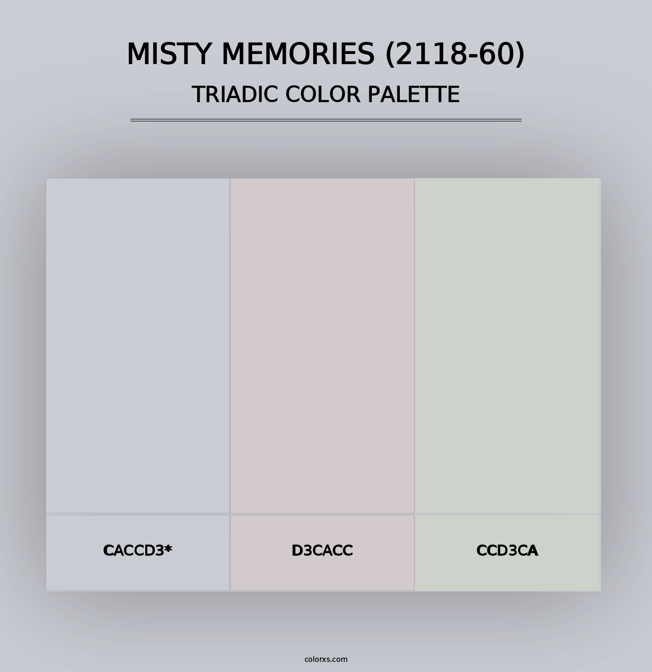 Misty Memories (2118-60) - Triadic Color Palette