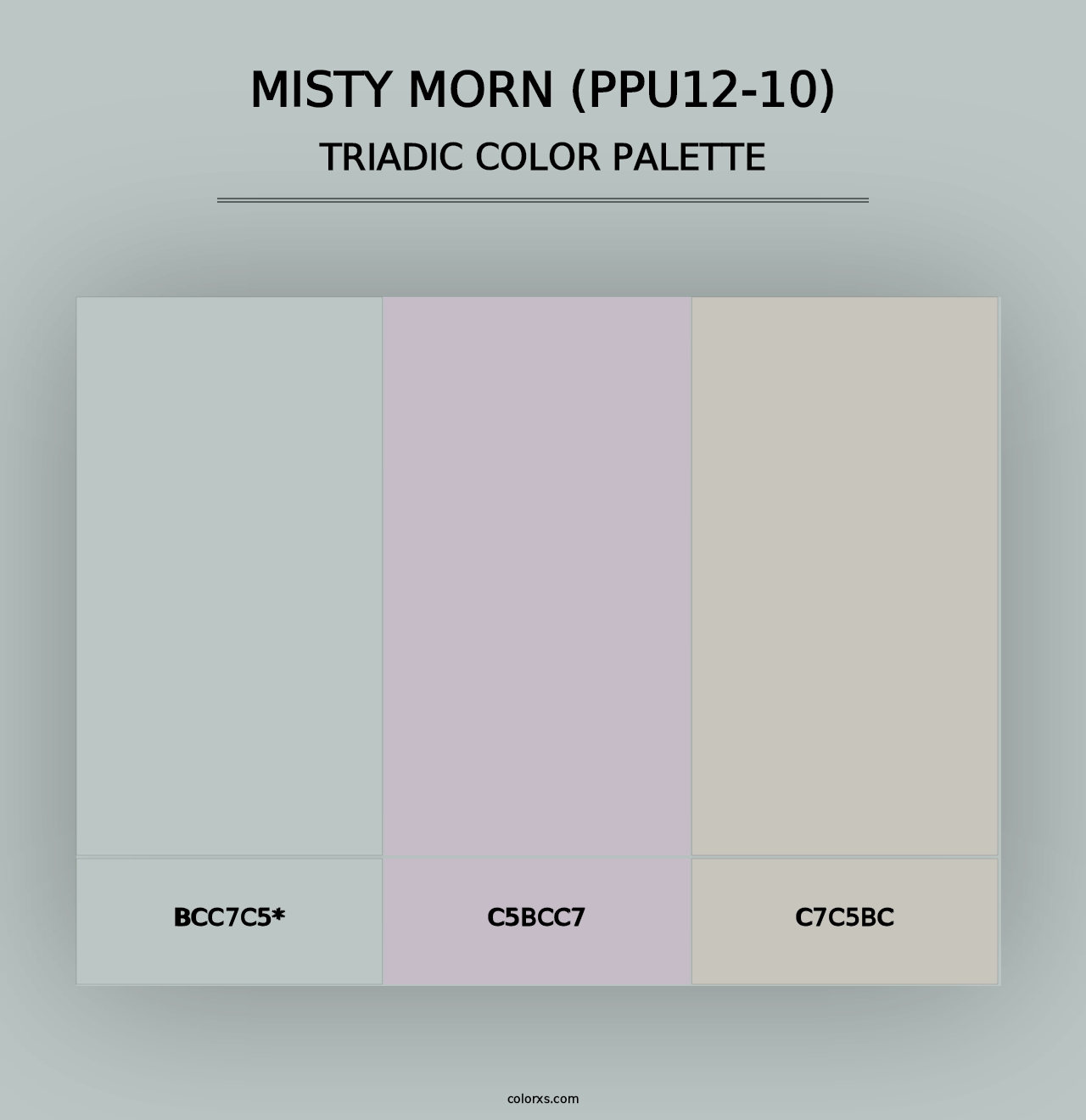 Misty Morn (PPU12-10) - Triadic Color Palette