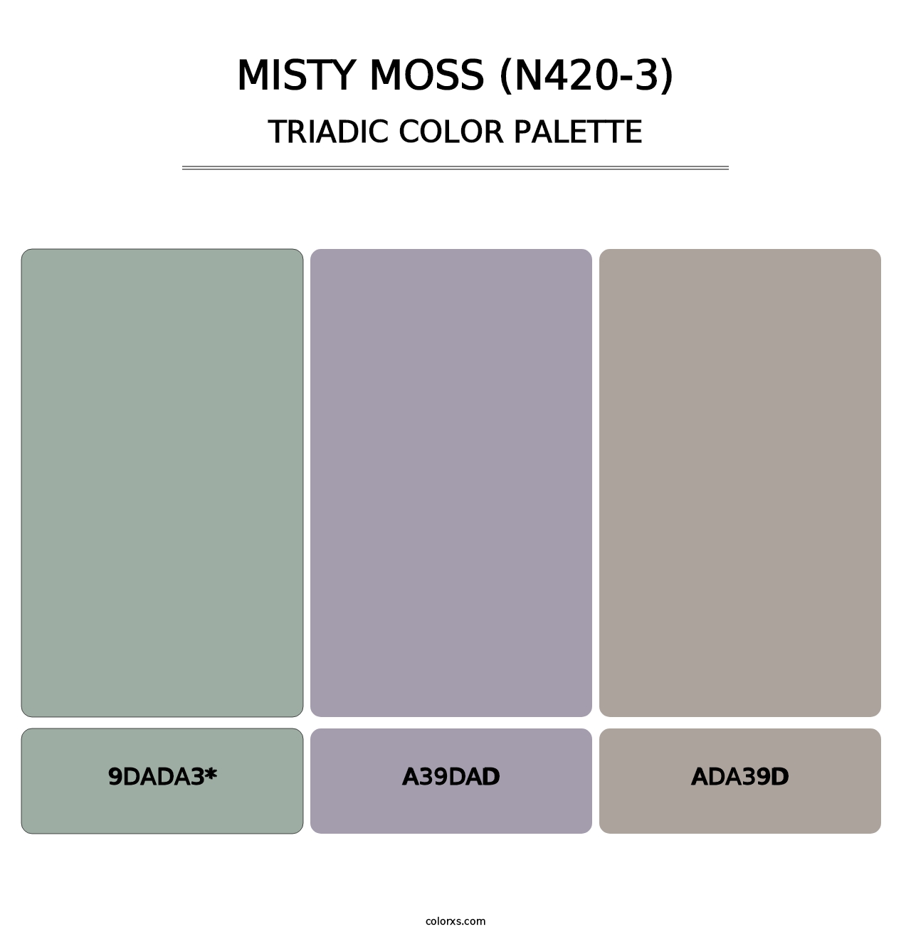 Misty Moss (N420-3) - Triadic Color Palette