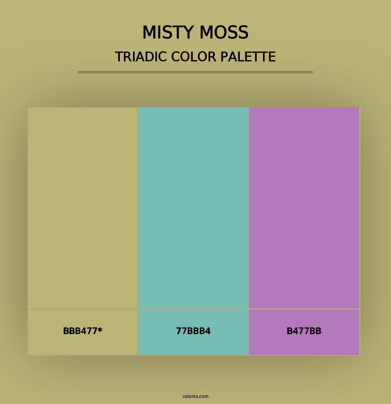 Misty Moss - Triadic Color Palette