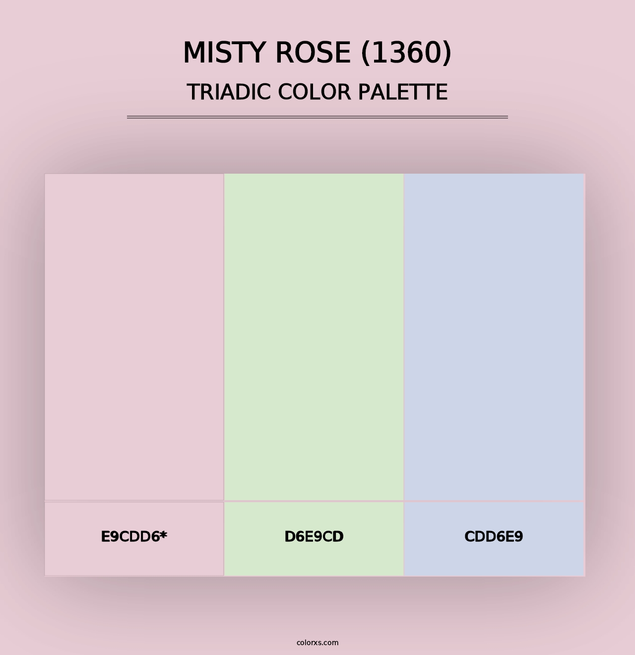 Misty Rose (1360) - Triadic Color Palette