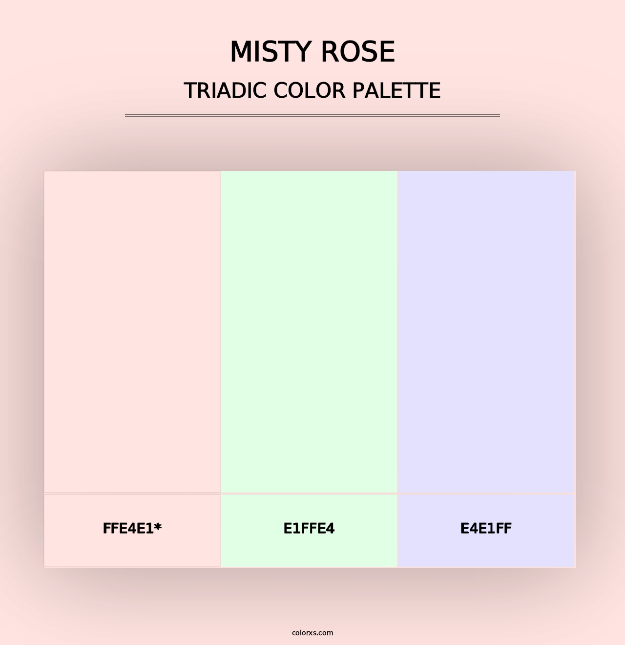 Misty Rose - Triadic Color Palette