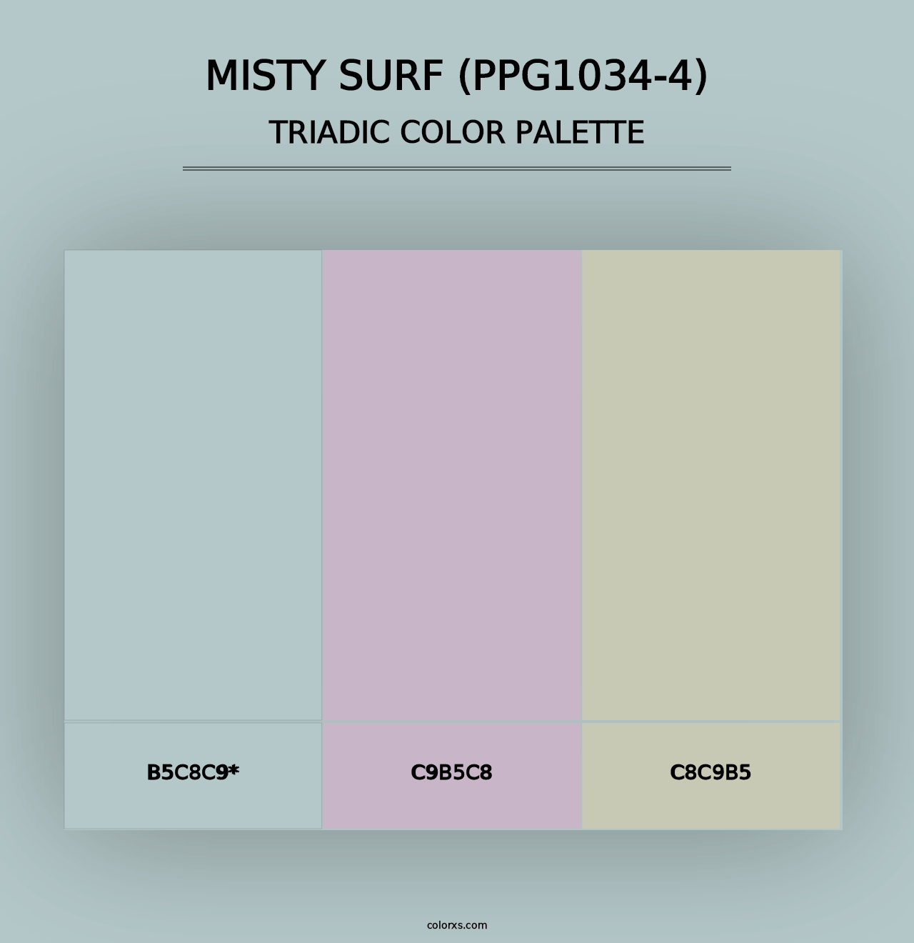 Misty Surf (PPG1034-4) - Triadic Color Palette