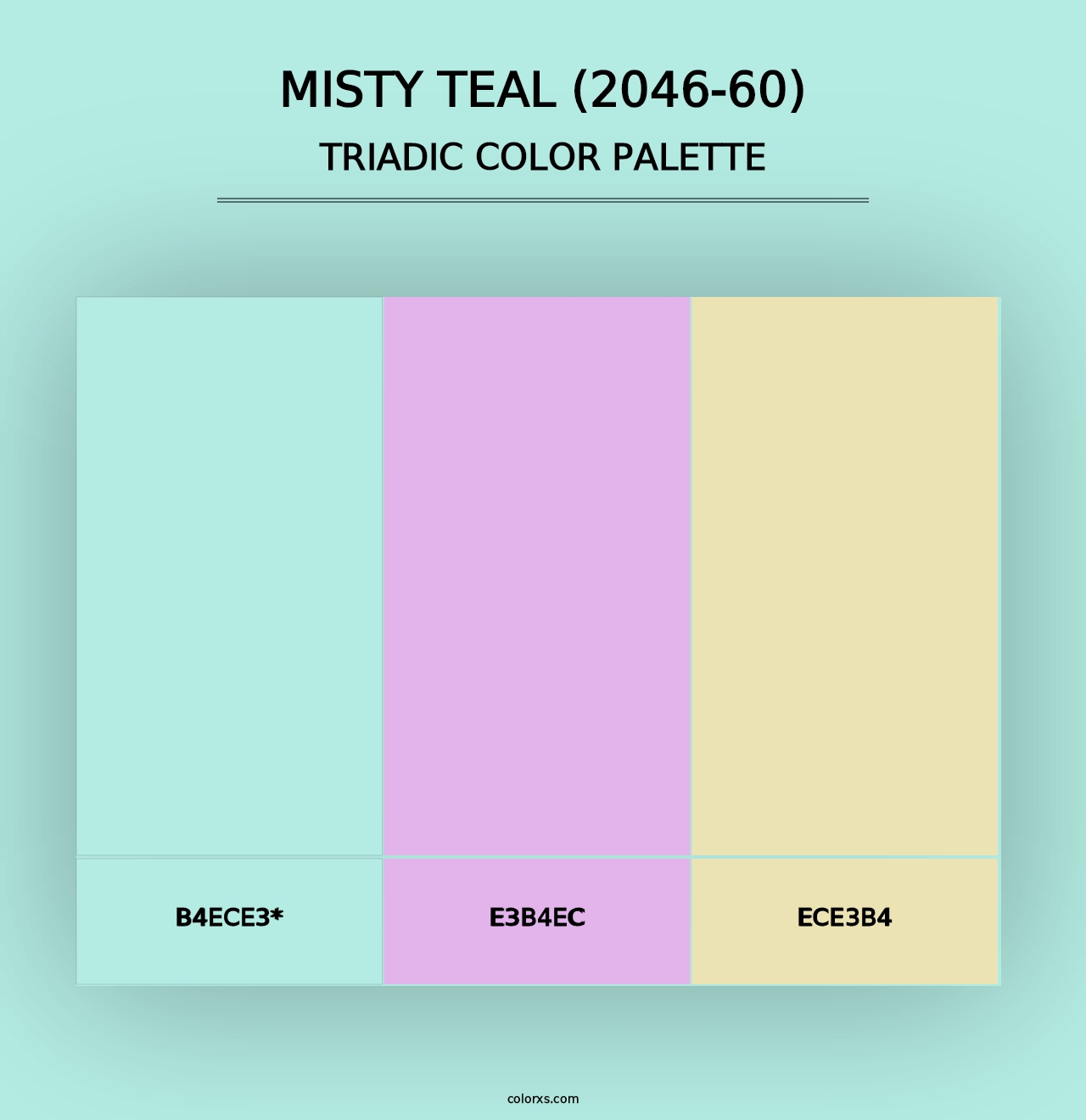 Misty Teal (2046-60) - Triadic Color Palette