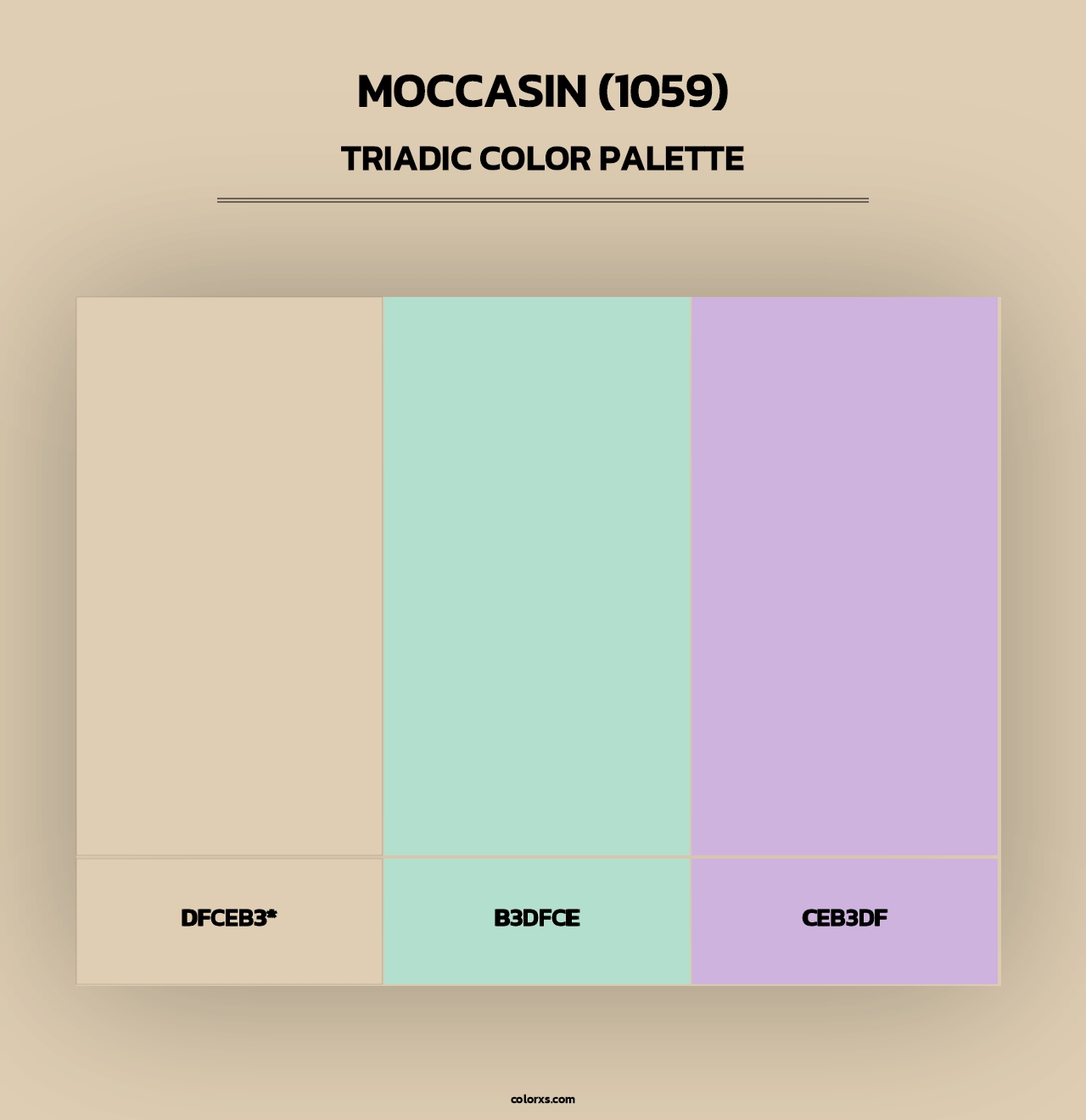 Moccasin (1059) - Triadic Color Palette