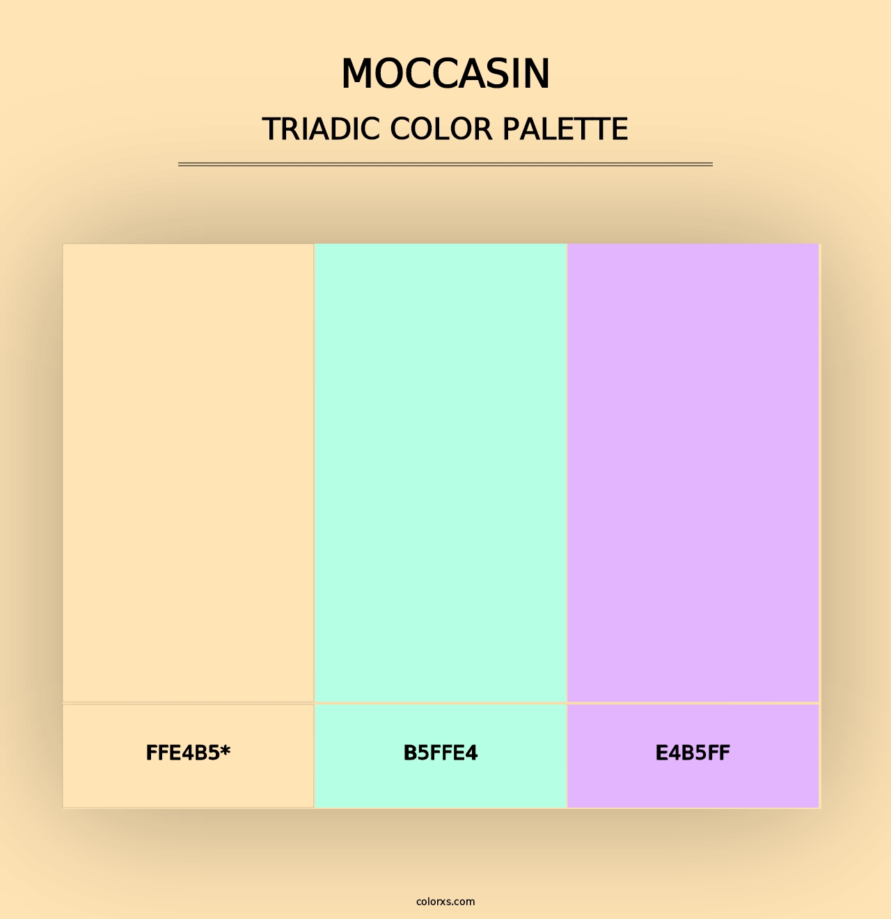 Moccasin - Triadic Color Palette