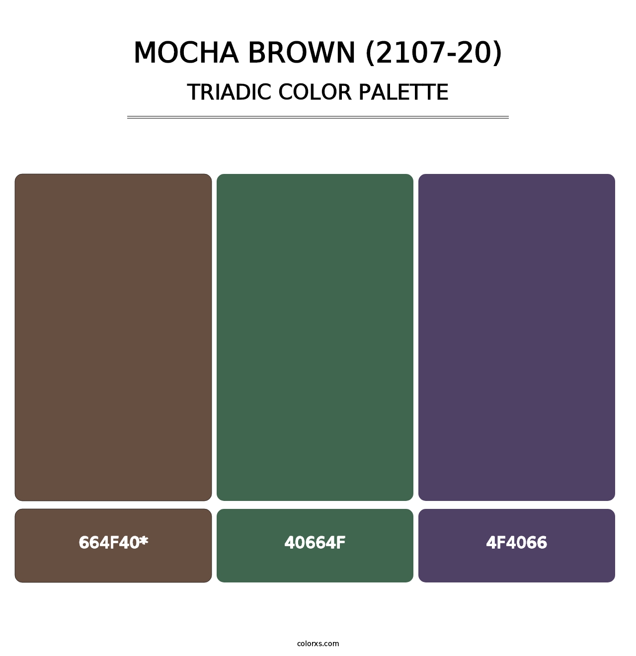 Mocha Brown (2107-20) - Triadic Color Palette