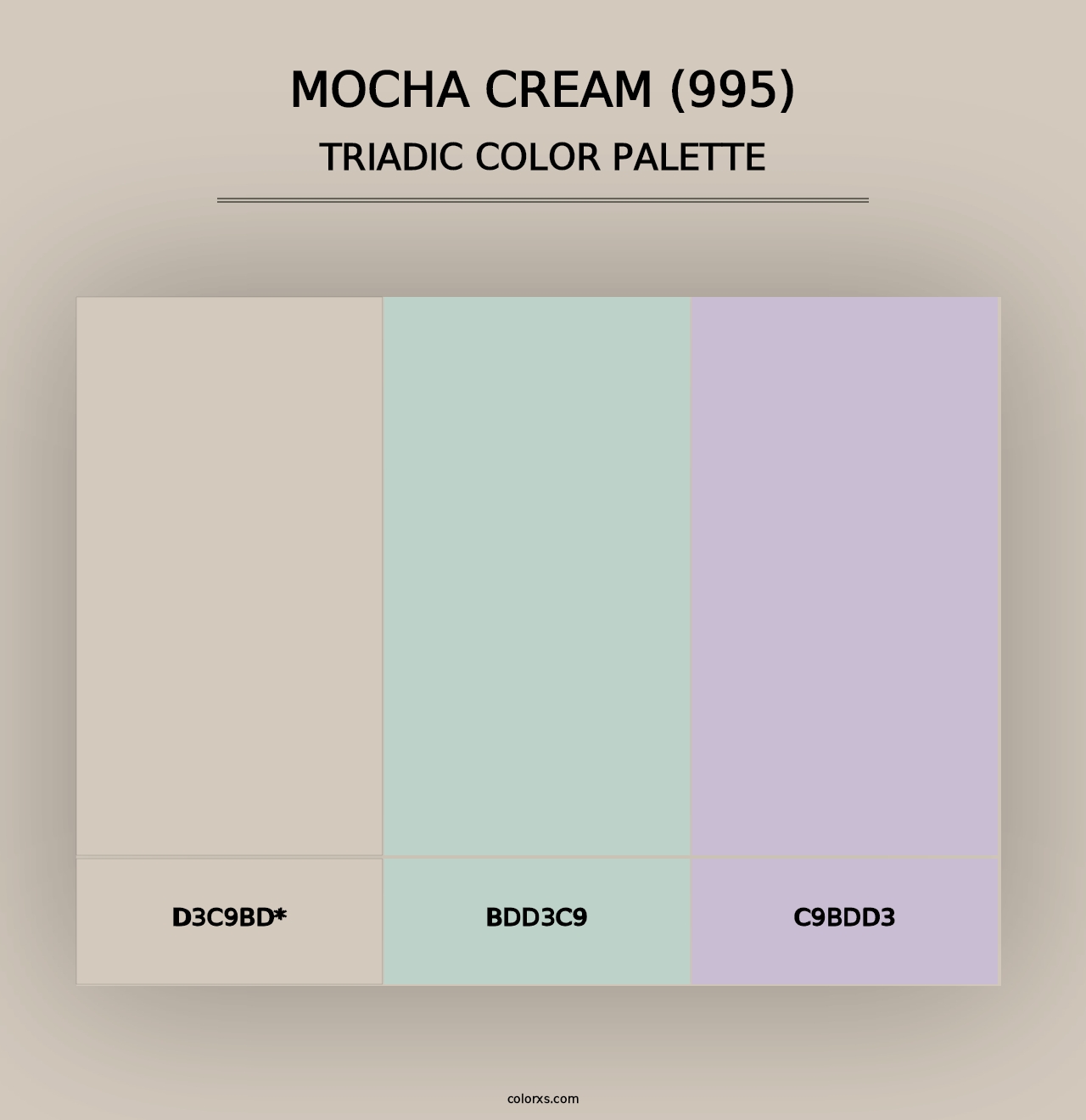 Mocha Cream (995) - Triadic Color Palette