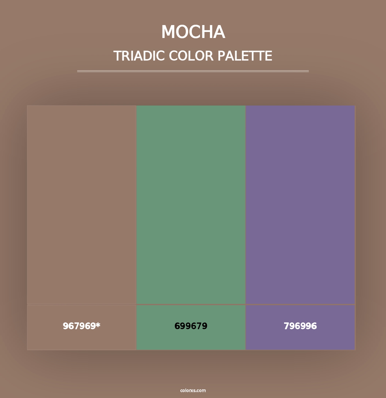 Mocha - Triadic Color Palette