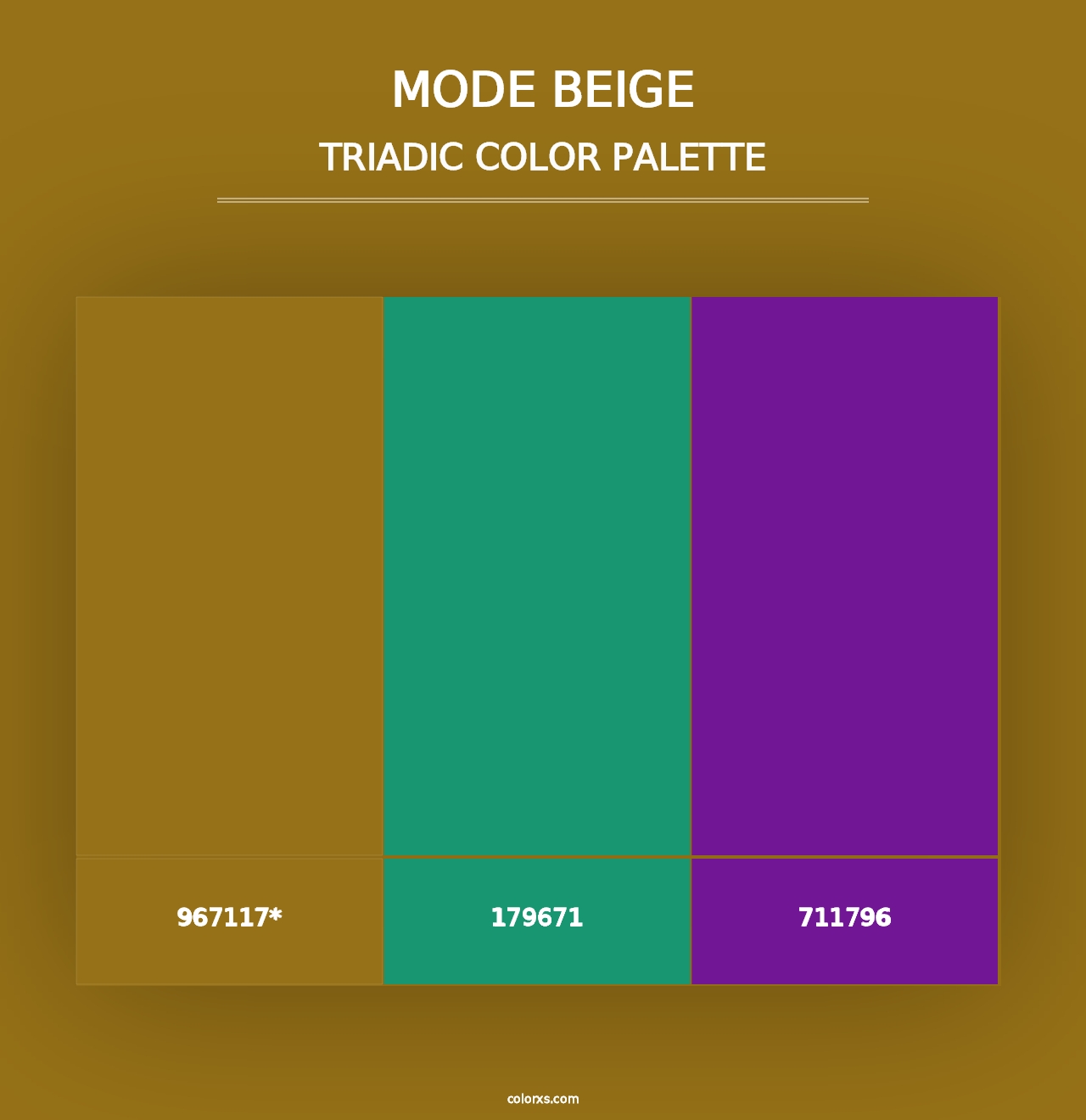 Mode Beige - Triadic Color Palette