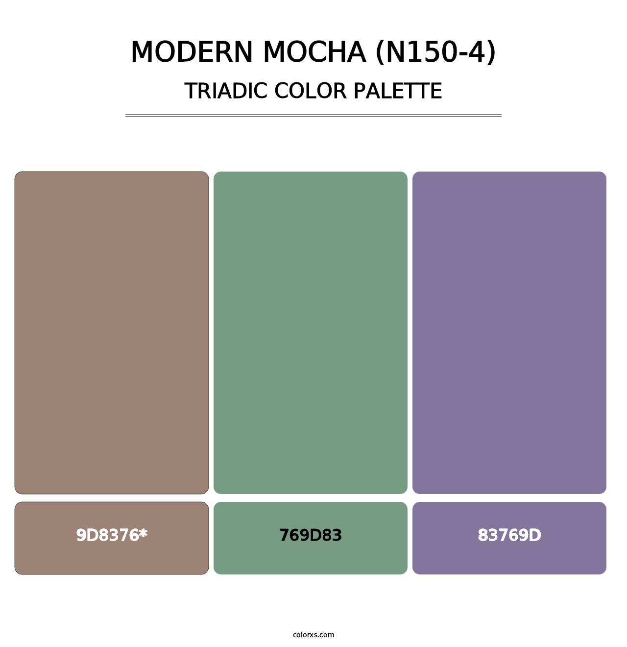 Modern Mocha (N150-4) - Triadic Color Palette