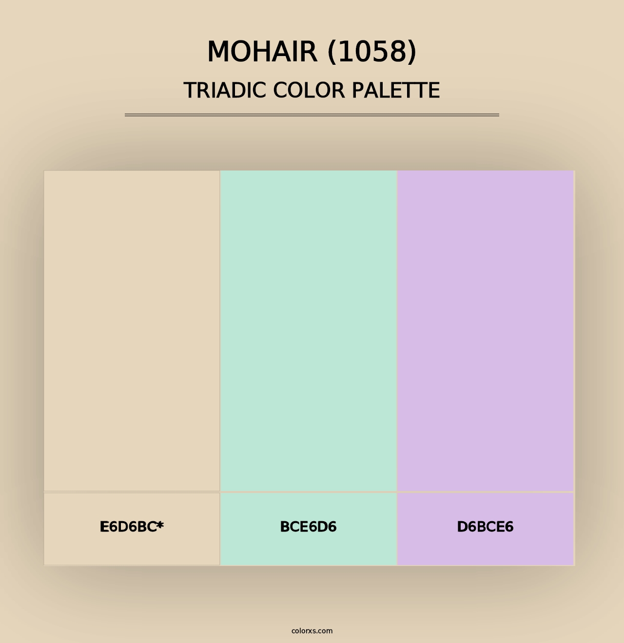 Mohair (1058) - Triadic Color Palette