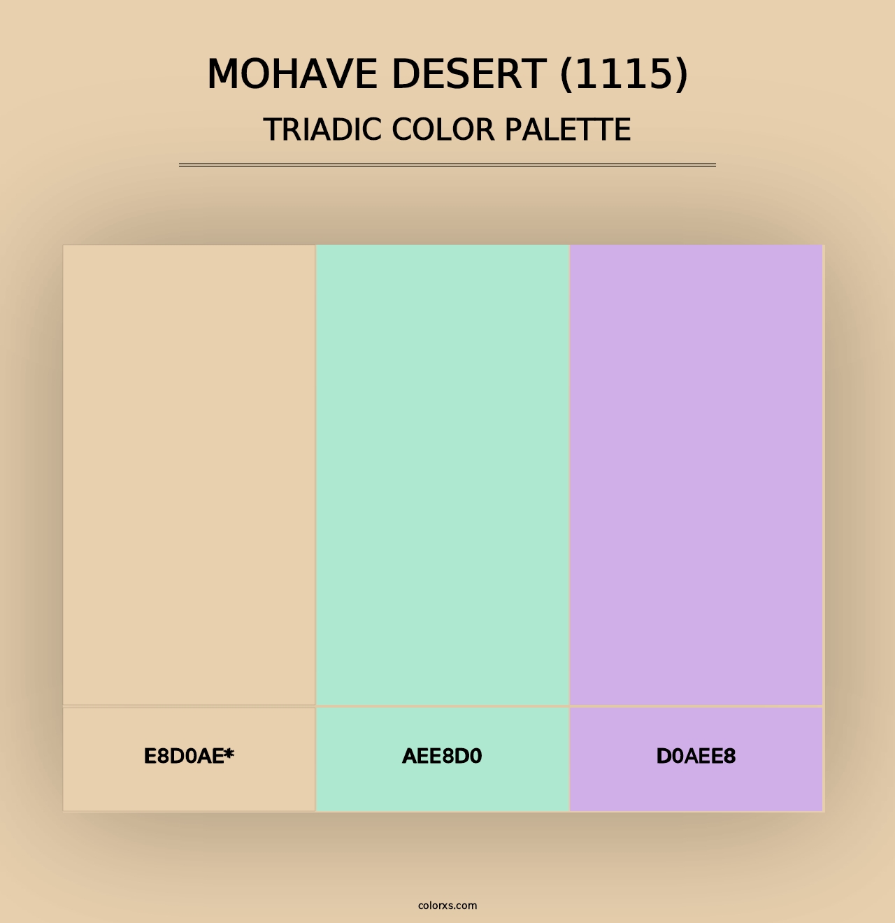 Mohave Desert (1115) - Triadic Color Palette