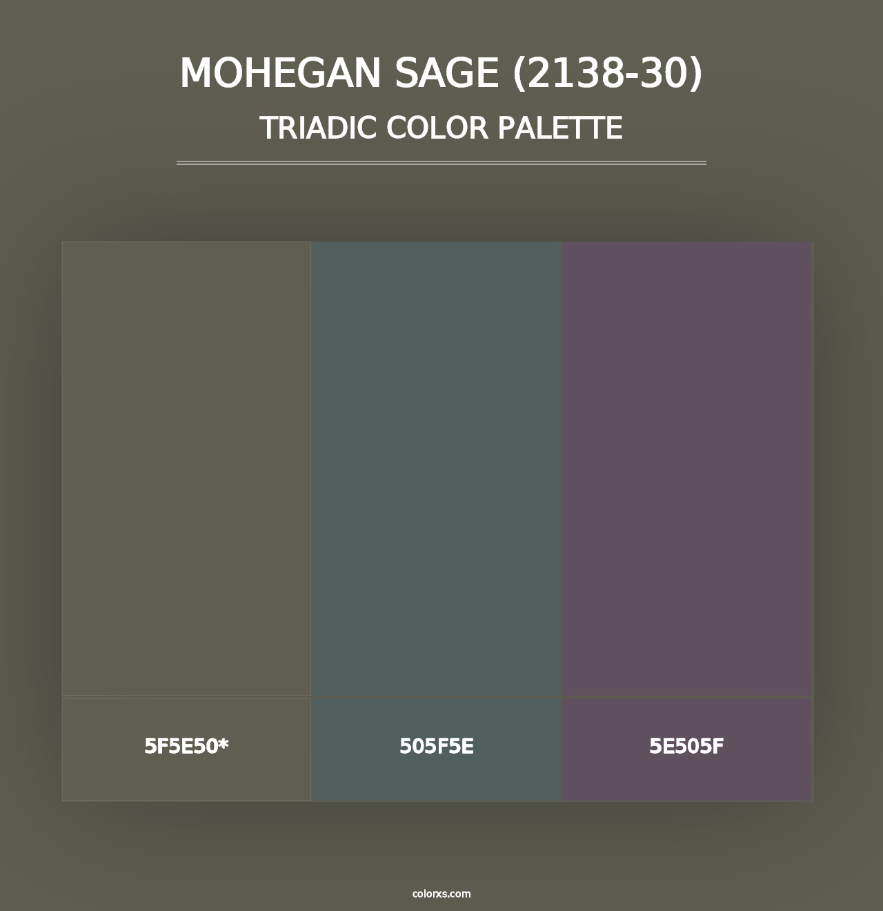 Mohegan Sage (2138-30) - Triadic Color Palette