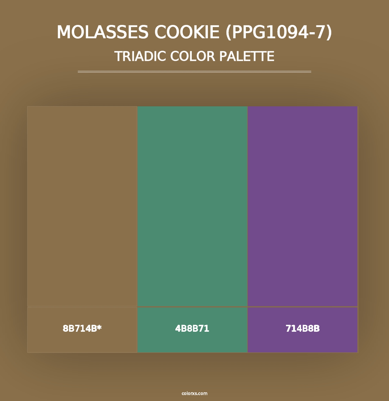 Molasses Cookie (PPG1094-7) - Triadic Color Palette