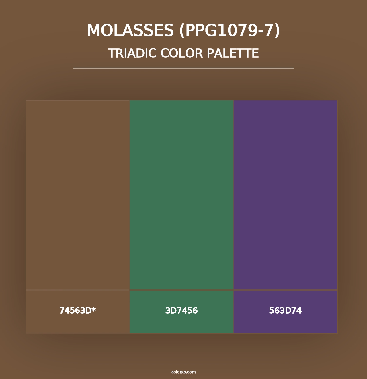 Molasses (PPG1079-7) - Triadic Color Palette