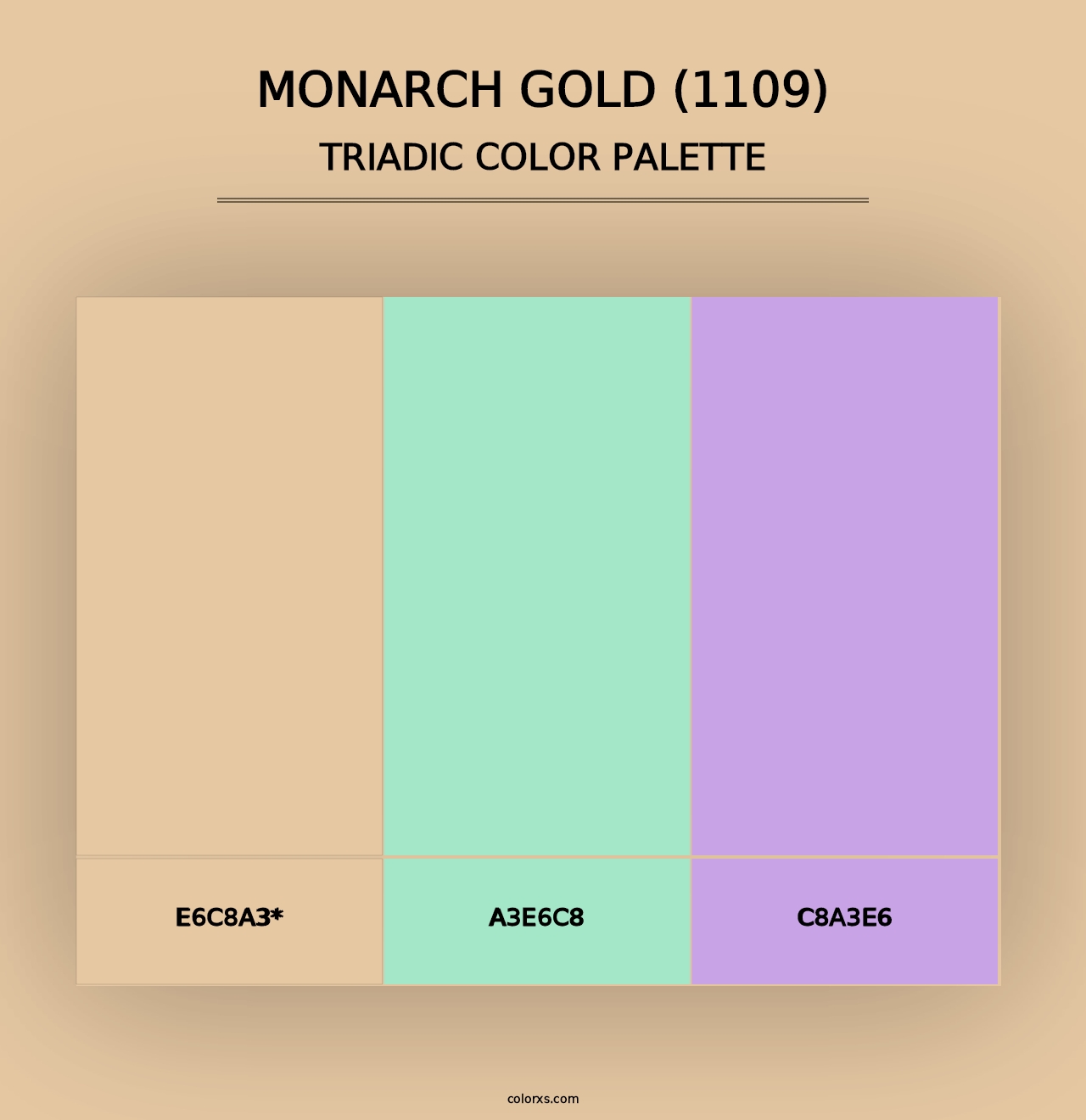 Monarch Gold (1109) - Triadic Color Palette