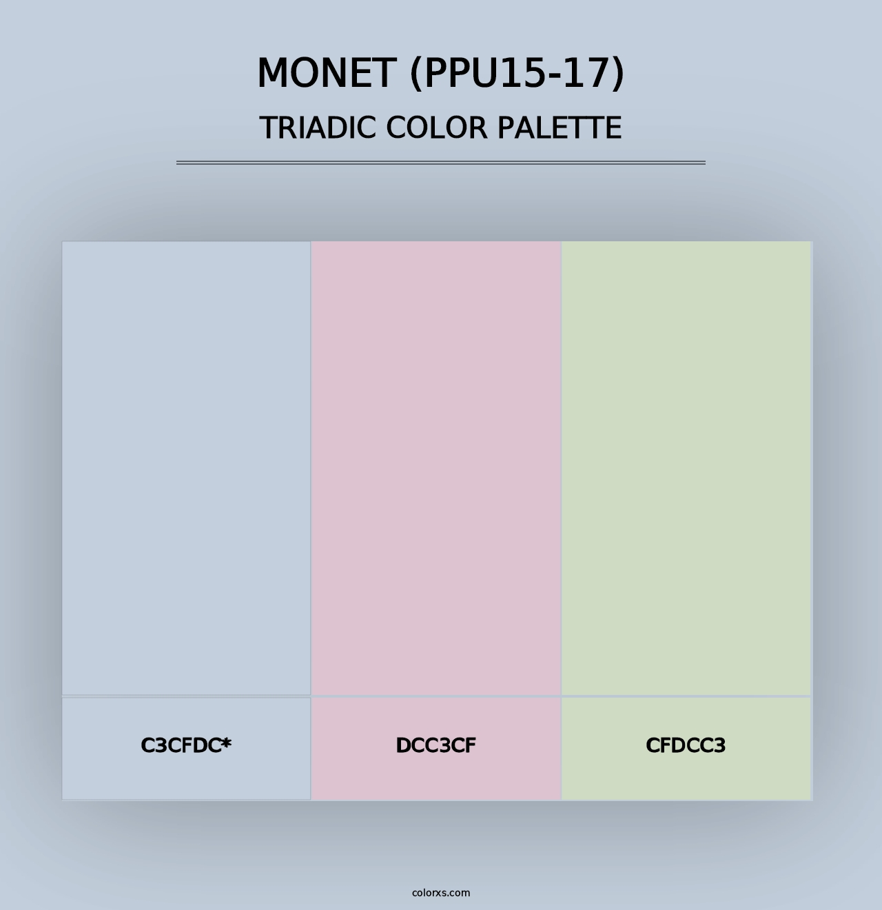 Monet (PPU15-17) - Triadic Color Palette