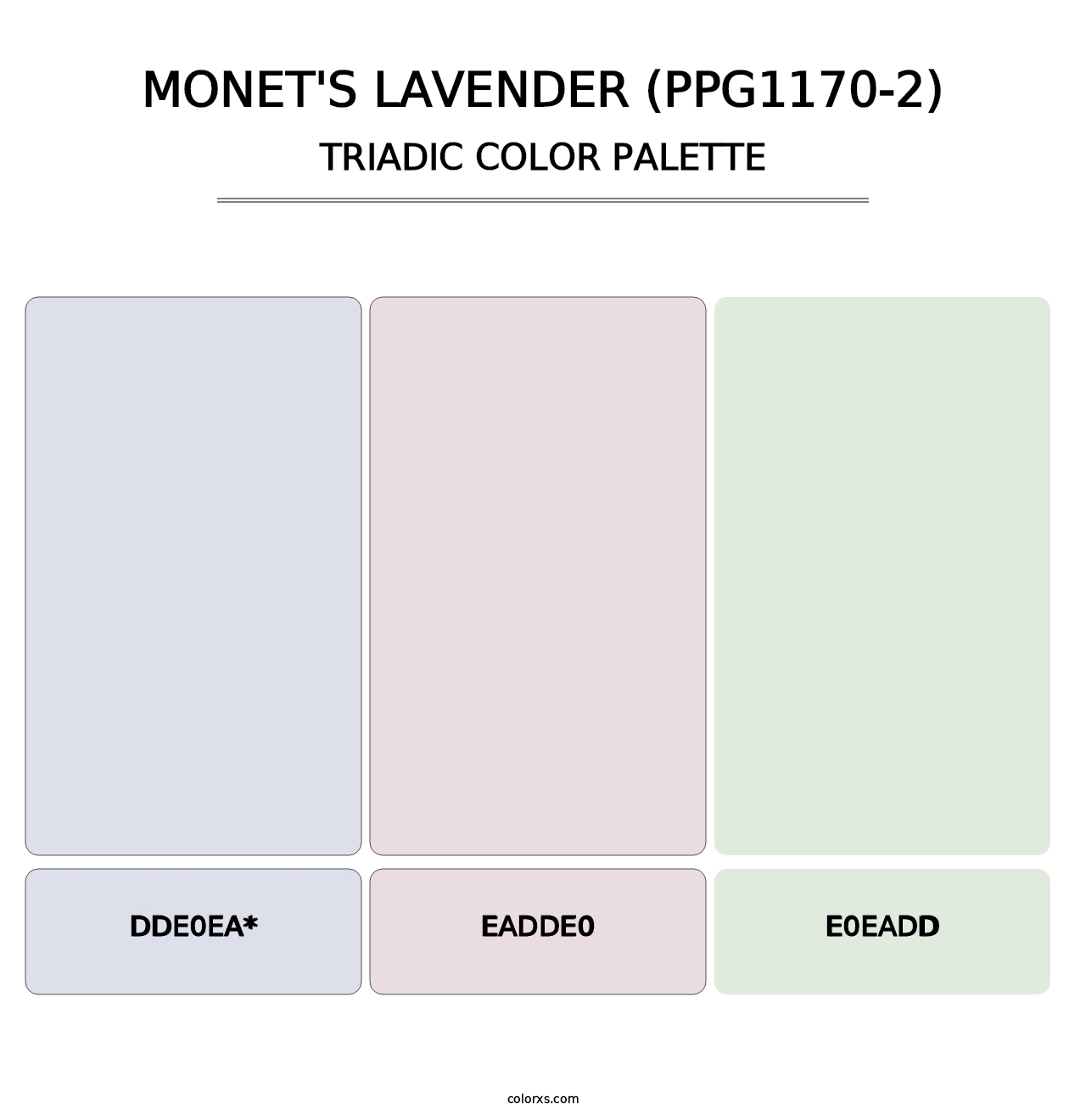 Monet's Lavender (PPG1170-2) - Triadic Color Palette