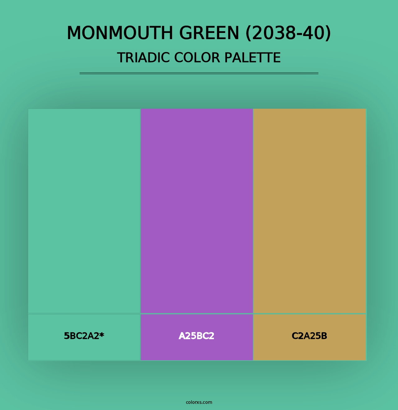 Monmouth Green (2038-40) - Triadic Color Palette