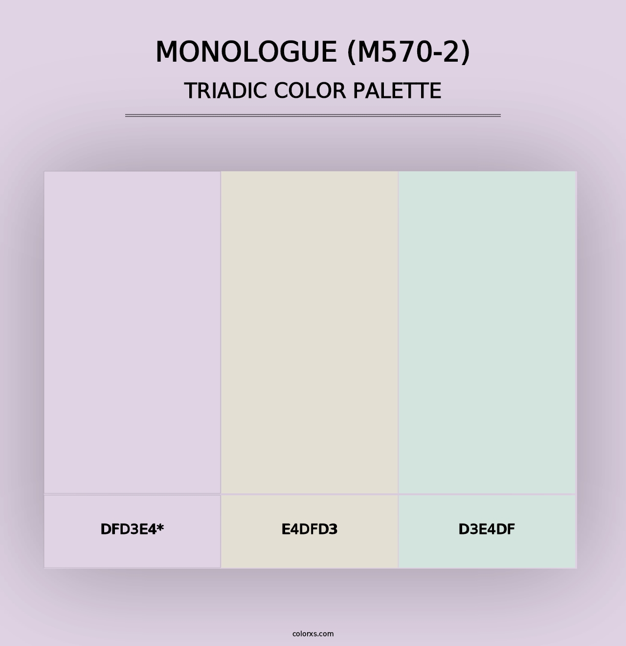 Monologue (M570-2) - Triadic Color Palette