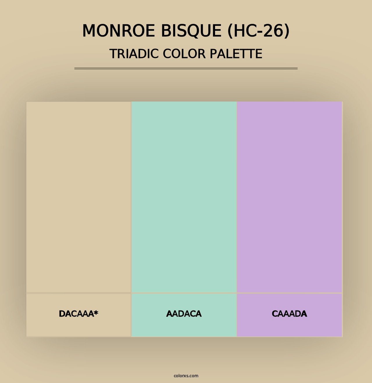 Monroe Bisque (HC-26) - Triadic Color Palette