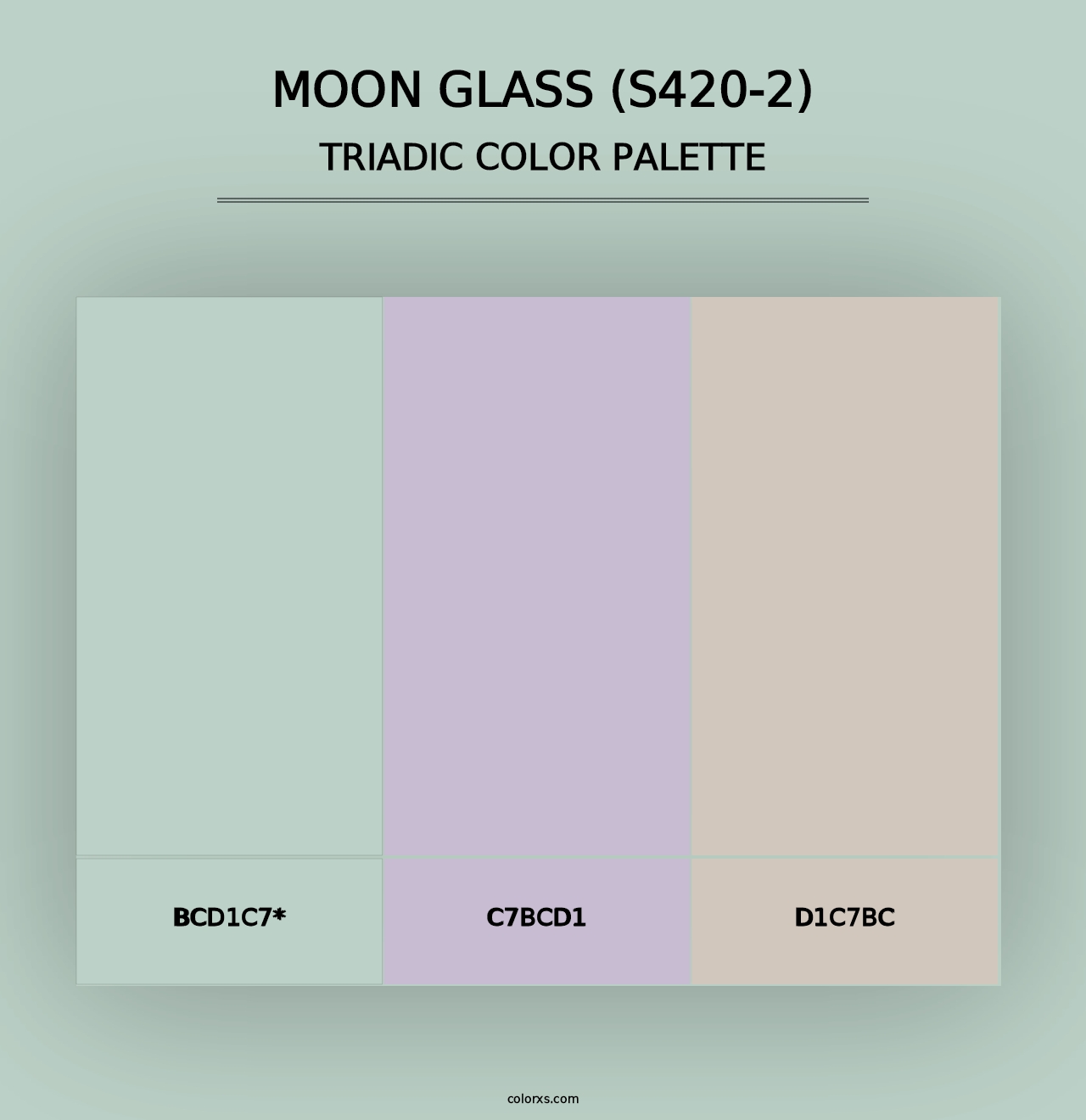 Moon Glass (S420-2) - Triadic Color Palette