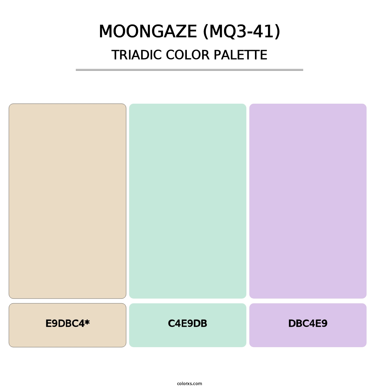 Moongaze (MQ3-41) - Triadic Color Palette