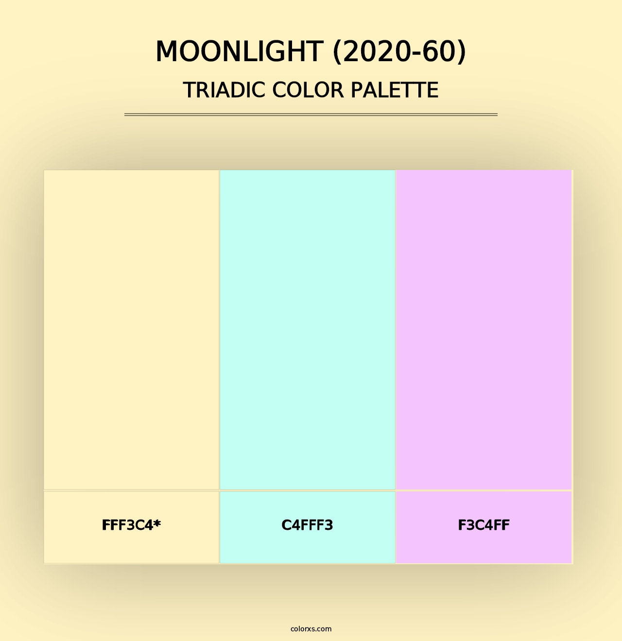 Moonlight (2020-60) - Triadic Color Palette