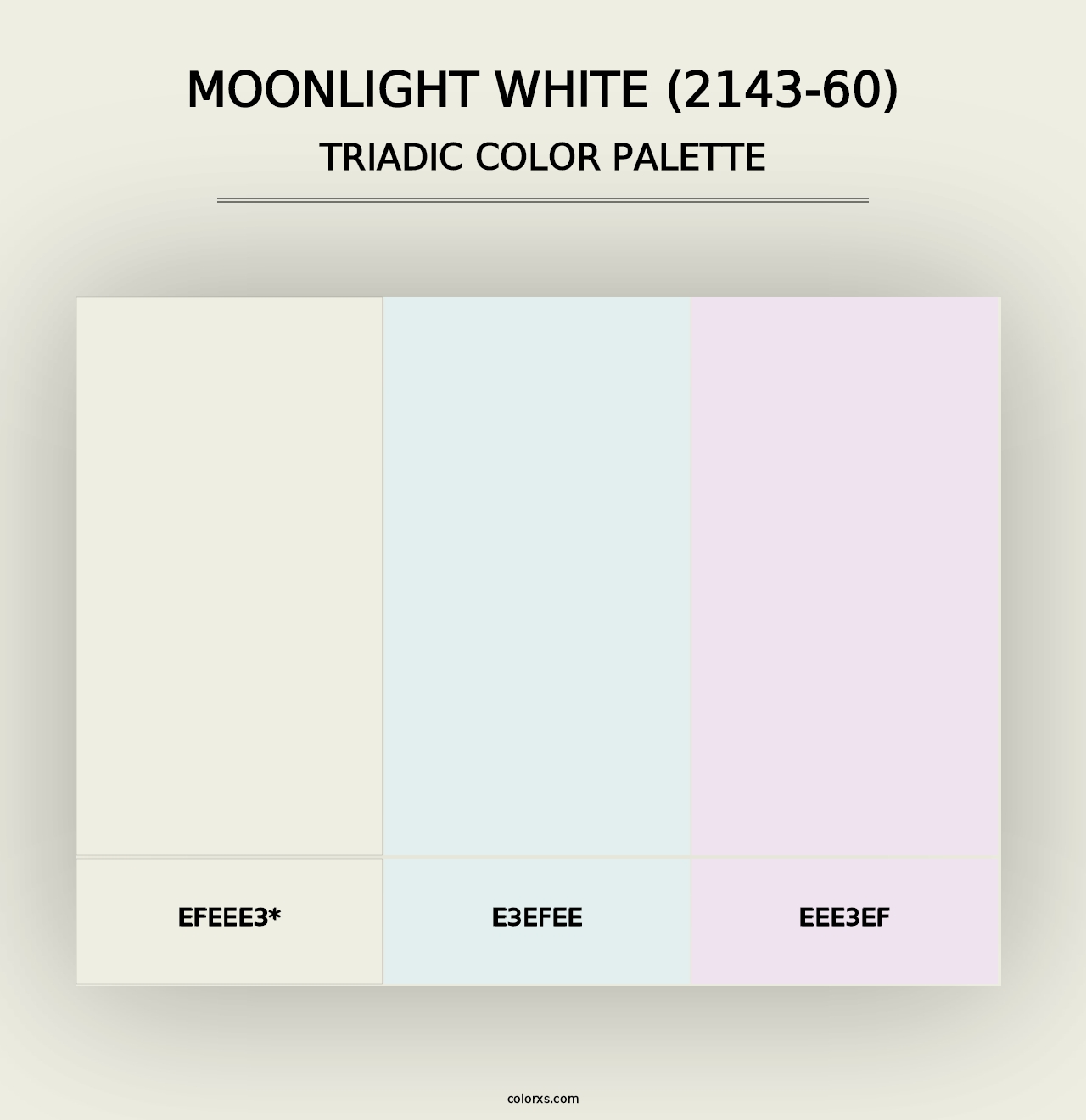 Moonlight White (2143-60) - Triadic Color Palette