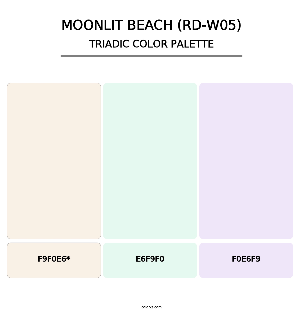 Moonlit Beach (RD-W05) - Triadic Color Palette