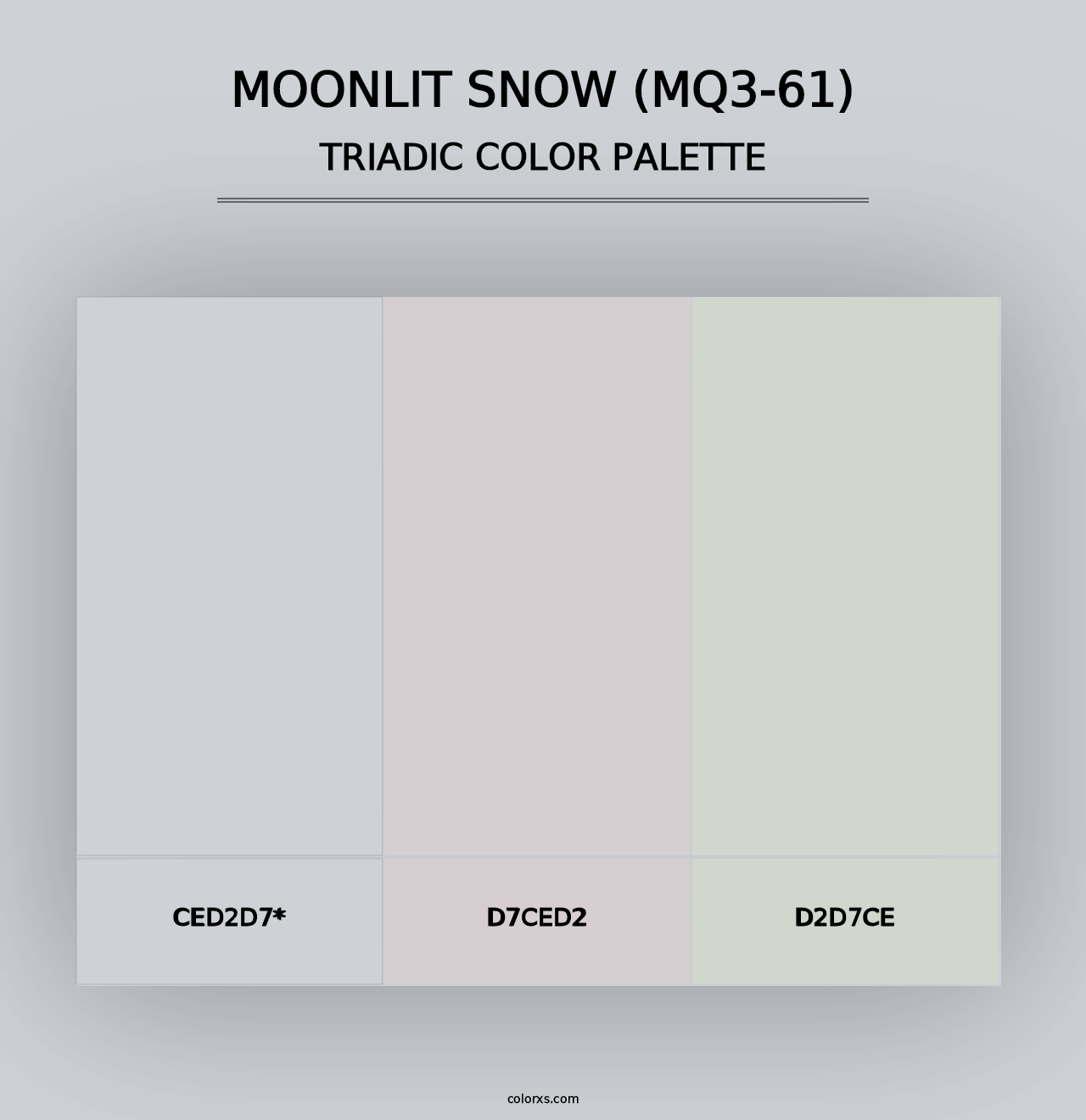 Moonlit Snow (MQ3-61) - Triadic Color Palette