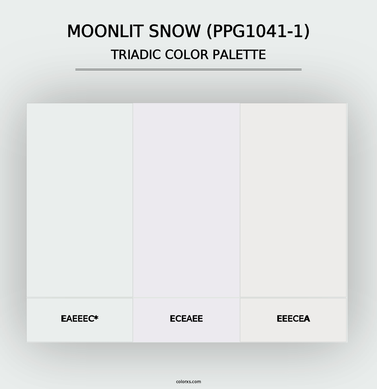 Moonlit Snow (PPG1041-1) - Triadic Color Palette