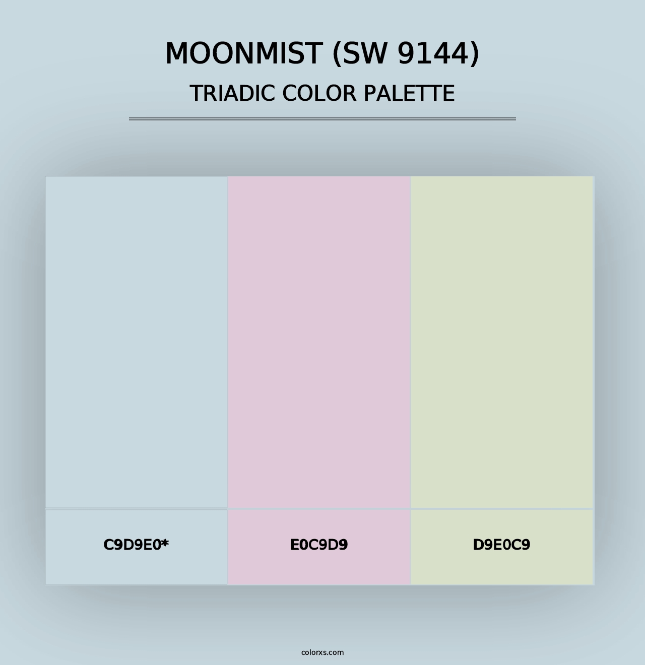 Moonmist (SW 9144) - Triadic Color Palette