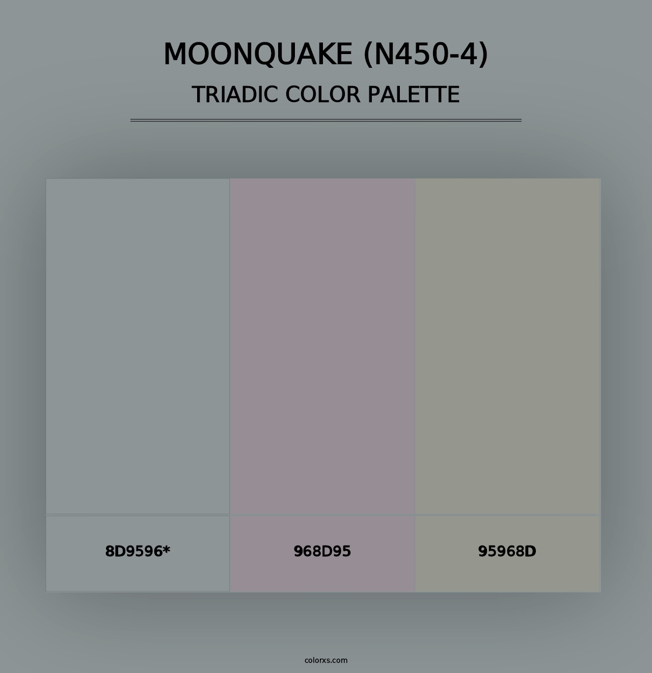 Moonquake (N450-4) - Triadic Color Palette