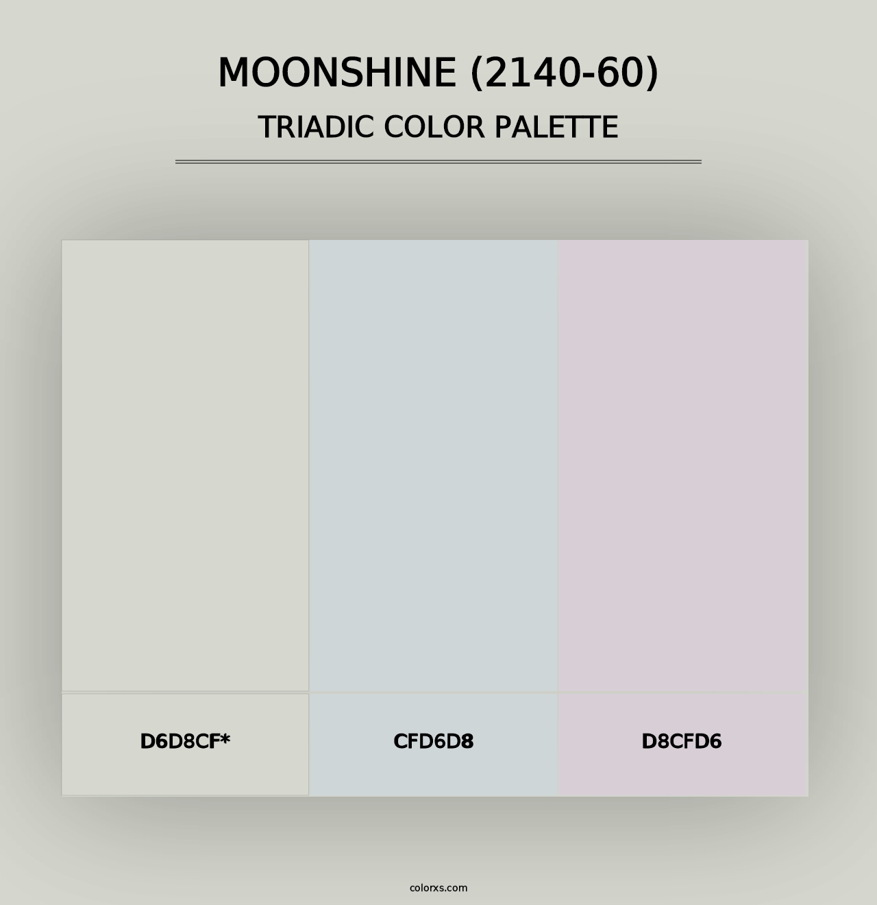 Moonshine (2140-60) - Triadic Color Palette