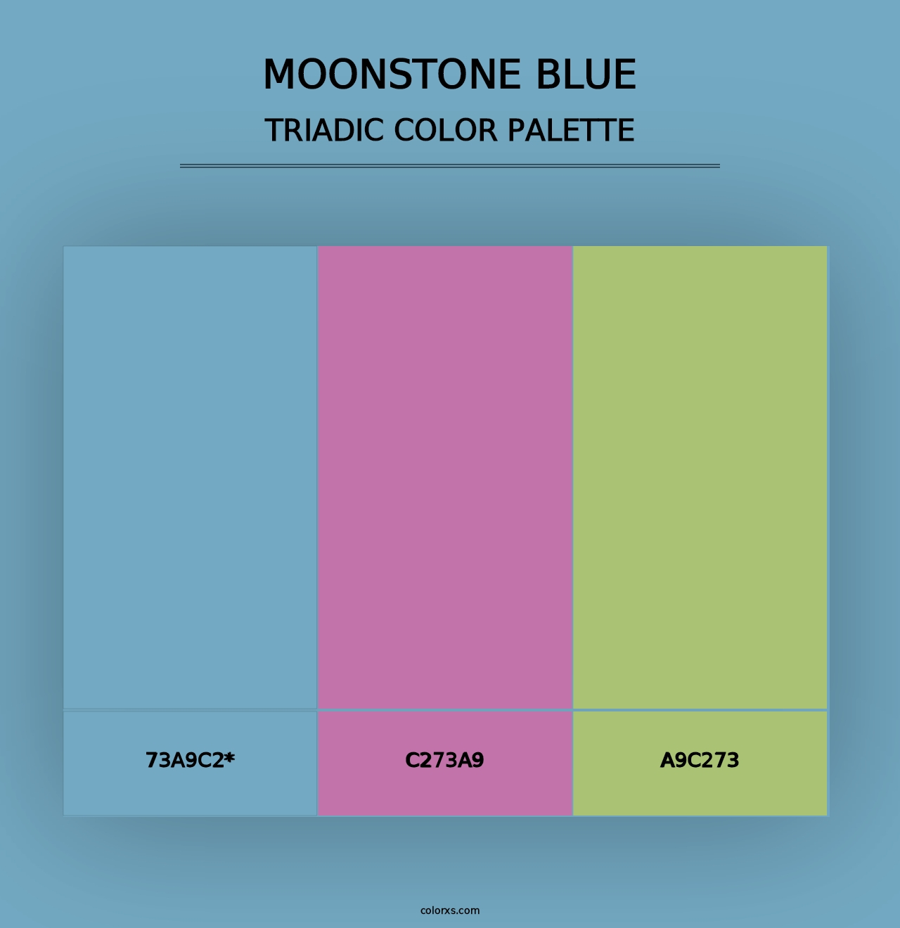 Moonstone Blue - Triadic Color Palette