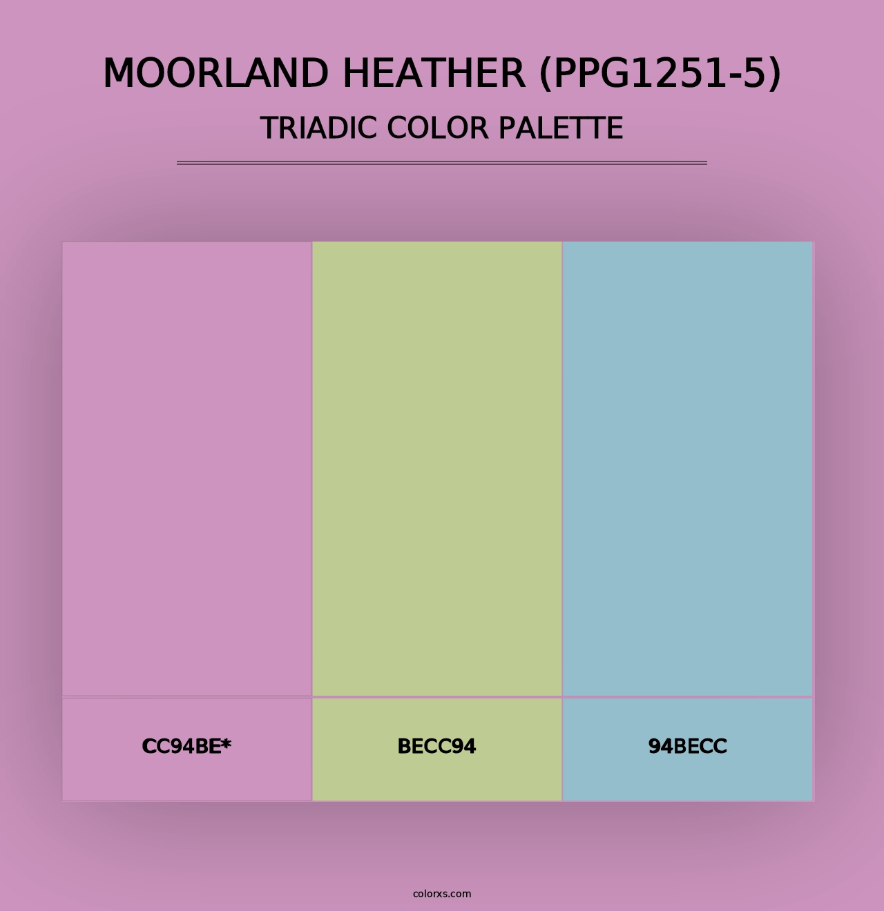 Moorland Heather (PPG1251-5) - Triadic Color Palette