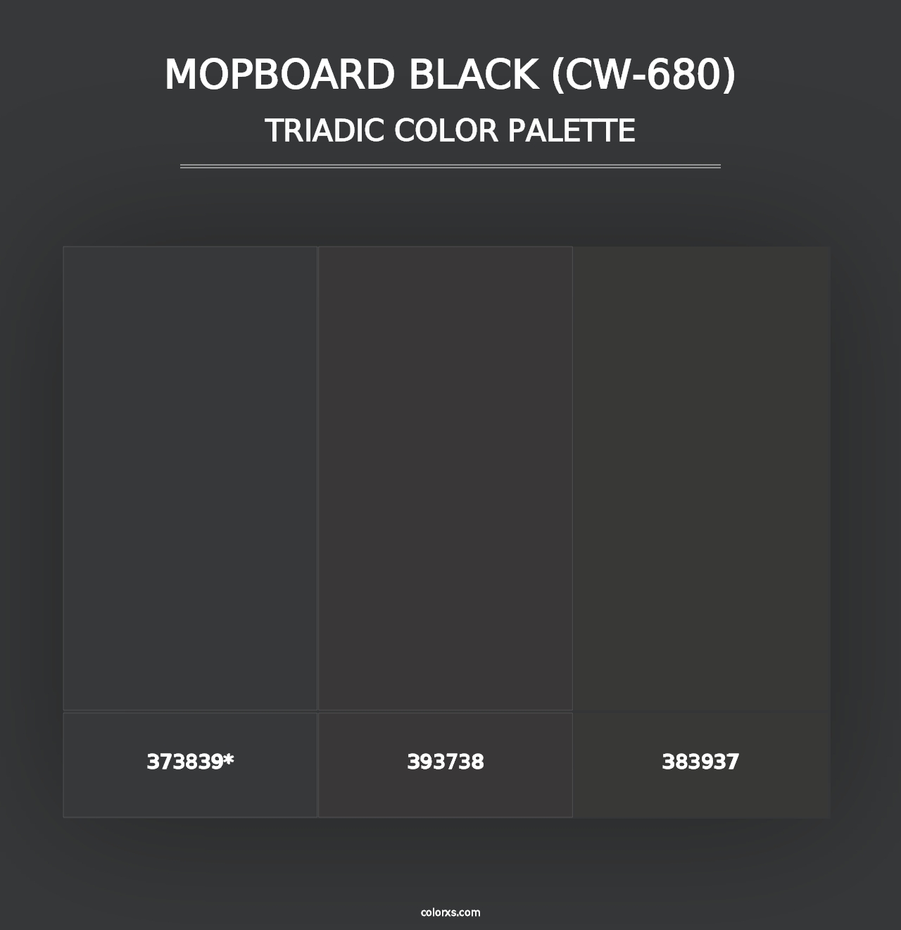 Mopboard Black (CW-680) - Triadic Color Palette