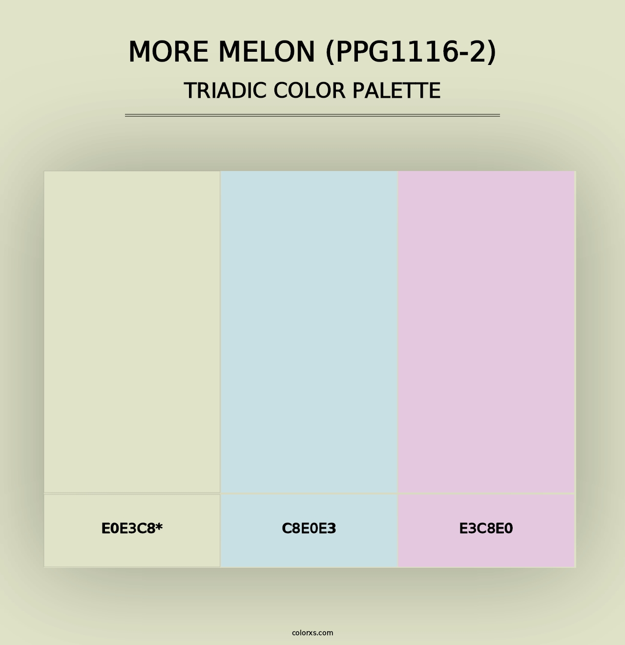 More Melon (PPG1116-2) - Triadic Color Palette